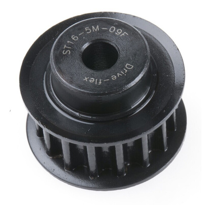 RS PRO Timing Belt Pulley, Steel 9mm Belt Width x 5mm Pitch, 16 Tooth