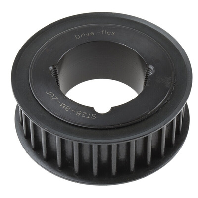 RS PRO Timing Belt Pulley, Steel 28mm Belt Width x 8mm Pitch, 28 Tooth