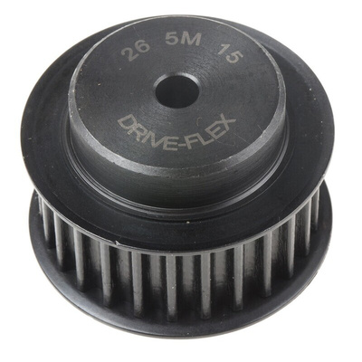 RS PRO Timing Belt Pulley, Steel 15mm Belt Width x 5mm Pitch, 26 Tooth
