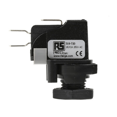 RS PRO 6871 Series Momentary Air Switch, 250mm Fly Lead, Panel Mounted