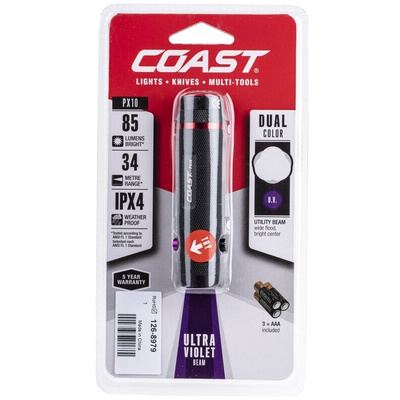 Coast PX10 UV LED Torch Black 59 lm, 101 mm