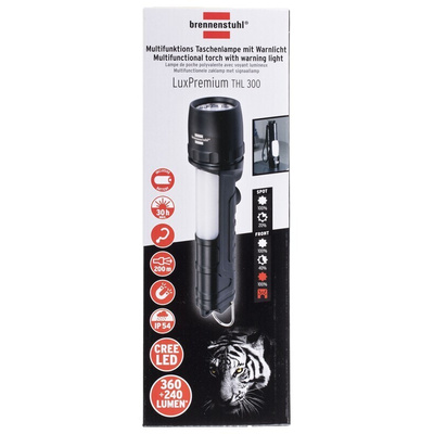 brennenstuhl THL 300  LED Torch Black 360 + 240 lm, 41 mm