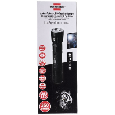 brennenstuhl TL 300AF LED Torch Black - Rechargeable 350 lm, 138 mm
