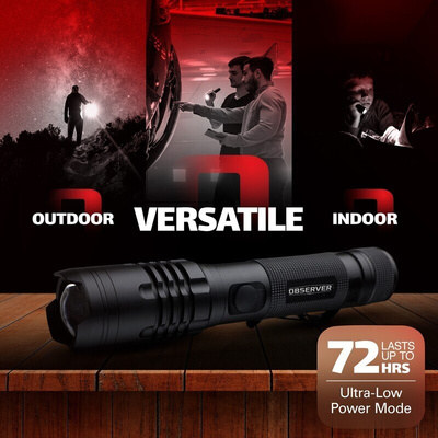 Observer Tools FL1000-B LED Torch Blue - Rechargeable 1200 lm, 174 mm