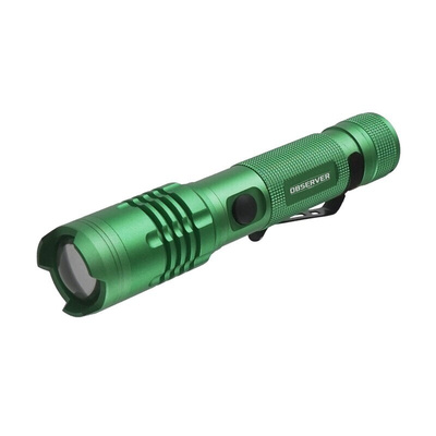 Observer Tools FL1000-G LED Torch Green - Rechargeable 1200 lm, 174 mm