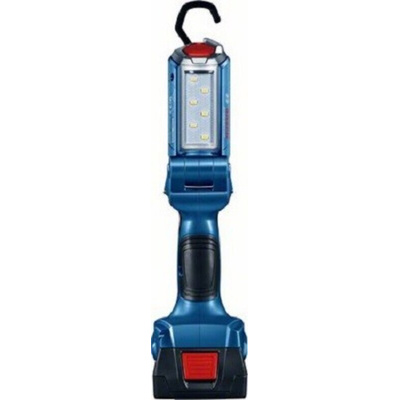 Bosch Cordless Jobsite Light LED - Compact Torch Blue - Rechargeable 200 lm, 116 mm