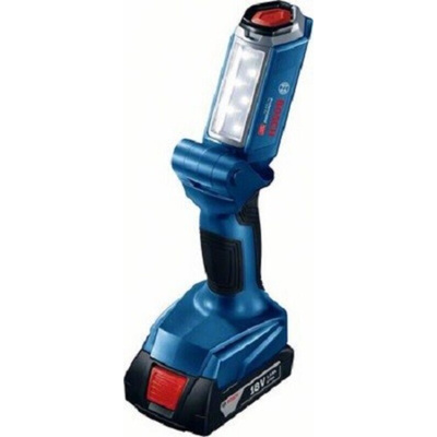 Bosch Cordless Jobsite Light LED - Compact Torch Blue - Rechargeable 200 lm, 116 mm