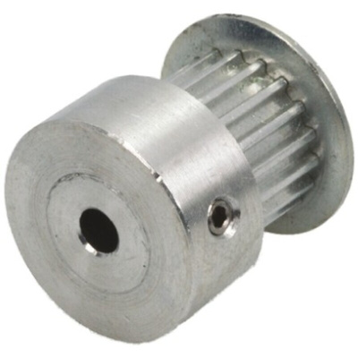 RS PRO Timing Belt Pulley, Aluminium, Zinc Plated Steel 6.4mm Belt Width x 2mm Pitch, 18 Tooth