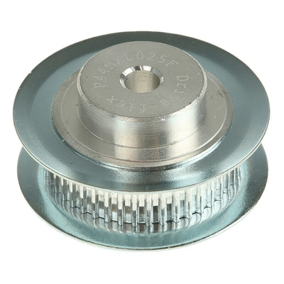 RS PRO Timing Belt Pulley, Aluminium, Zinc Plated Steel 6.4mm Belt Width x 2mm Pitch, 44 Tooth