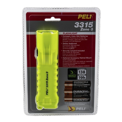 Peli 3315 ATEX LED Torch Yellow 110 lm, 156 mm
