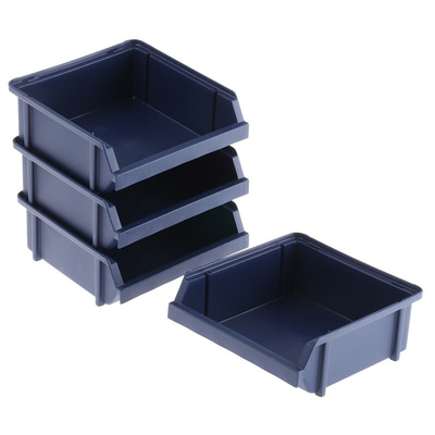 Raaco PP Storage Bin, 50mm x 125mm, Blue