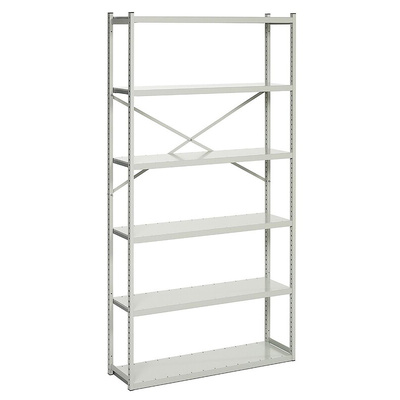 Treston Grey 6 Shelf Steel Storage Rack System Shelving Unit, 2000mm x 1000mm, 500mm, 150 kg/Shelf, 1000 kg/Part Load