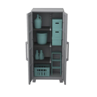 RS PRO 2 Door Plastic  Lockable Floor Standing Storage Cabinet, 780 x 430 x 1840mm