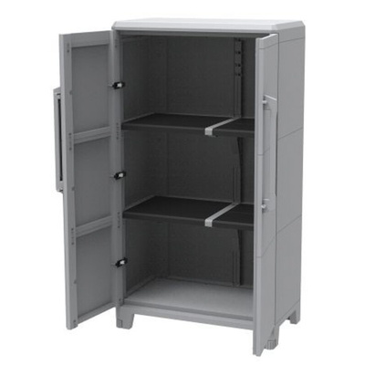 RS PRO 2 Door Plastic  Lockable Floor Standing Storage Cabinet, 780 x 430 x 1430mm
