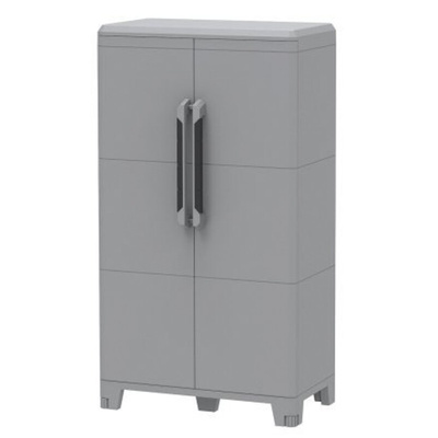 RS PRO 2 Door Plastic  Lockable Floor Standing Storage Cabinet, 780 x 430 x 1430mm