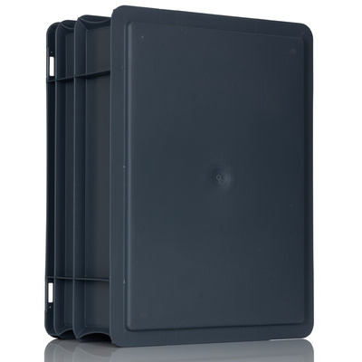 RS PRO 15L Grey PP Small Euro Containers, 170mm x 300mm x 400mm