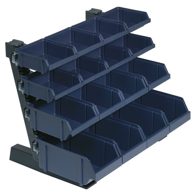 Raaco PP Storage Bin, 388mm x 500mm, Blue, Grey