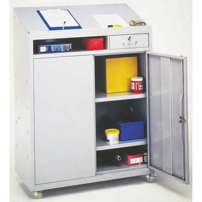 2 Door Steel Lockable Floor Standing Storage Cabinet, 1219 x 914 x 457mm