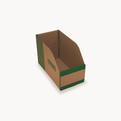 Kbins Cardboard Recycle Bin, 200mm x 150mm, Green, White