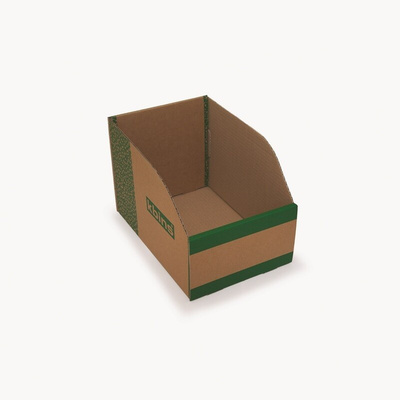 Kbins Cardboard Recycle Bin, 200mm x 200mm, Green, White