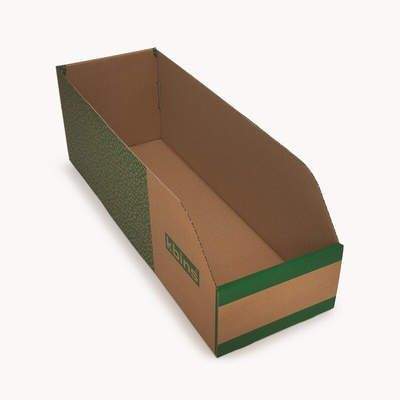 Kbins Cardboard Recycle Bin, 200mm x 200mm, Green, White