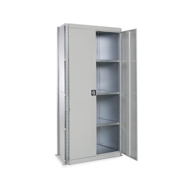Manorga Galvanised 4 Shelf Modular Shelving Extension Bay, 2000mm x 1000mm, 400mm, 150kg Load