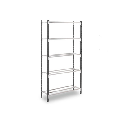 Manorga RAL 7035 Light Grey 5 Shelf Sheet Steel Quickshelf Starter Bay, 2000mm x 1000mm, 600mm, 230kg Load
