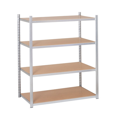 Manorga Galvanised 4 Shelf Galvanised Steel Quickshelf Starter Bay, 1760mm x 1000mm, 388mm, 221kg Load