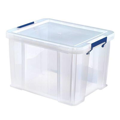 Fellowes 36L Transparent Polypropylene Medium Storage Box, 31.5cm x 47.5cm x 38cm