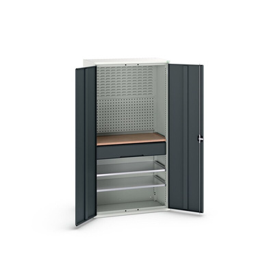 Bott 2 Door Sheet Steel  Lockable Floor Standing Cupboard, 1050 x 550 x 2000mm