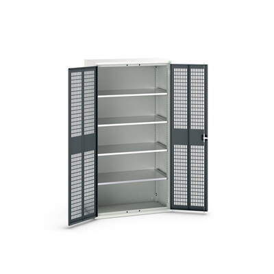 Bott 2 Door Sheet Steel  Lockable Floor Standing Cupboard, 1050 x 550 x 2000mm