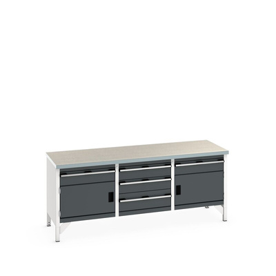 Bott 2 Door Sheet Steel  Lockable Floor Standing Storage Cabinet, 2000 x 750 x 840mm