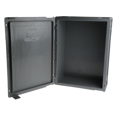 Schoeller Allibert 10L Grey Plastic Small Storage Box, 400mm x 300mm x 129mm