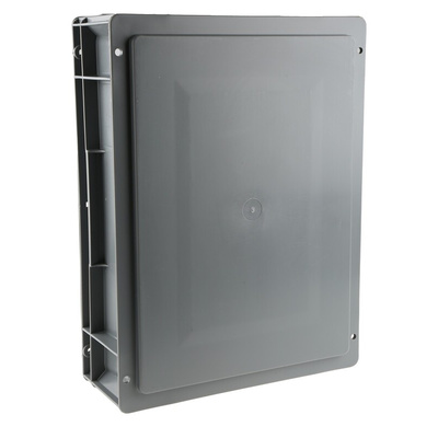 Schoeller Allibert 10L Grey Plastic Small Storage Box, 400mm x 300mm x 129mm