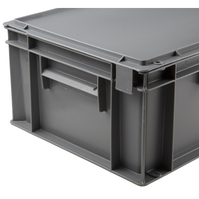 Schoeller Allibert 15L Grey Small Storage Box, 186mm x 300mm x 400mm