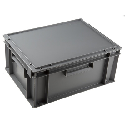 Schoeller Allibert 15L Grey Small Storage Box, 186mm x 300mm x 400mm