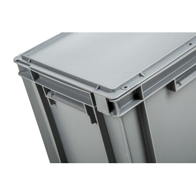 Schoeller Allibert 30L Grey Plastic Medium Storage Box, 330mm x 300mm x 400mm