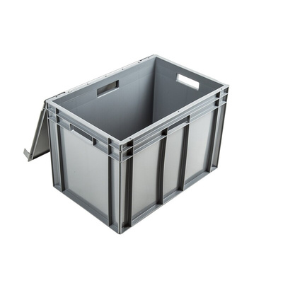 Schoeller Allibert 75L Grey Large Storage Box, 423mm x 400mm x 600mm