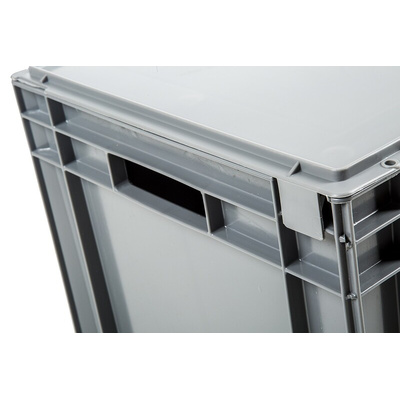 Schoeller Allibert 75L Grey Large Storage Box, 423mm x 400mm x 600mm