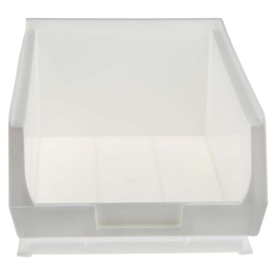 RS PRO PP Storage Bin, 130mm x 205mm, White