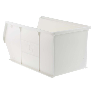 RS PRO PP Storage Bin, 181mm x 205mm, White