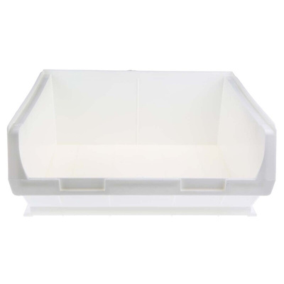 RS PRO PP Storage Bin, 180mm x 419mm, White