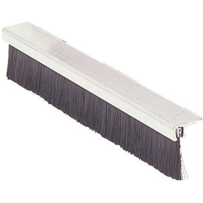 RS PRO Aluminium, Nylon Black Brush Strip, 19mm x 6.7 mm x 6.7mm