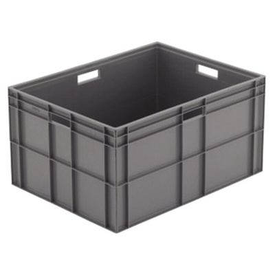 Schoeller Allibert 162L Grey PE Stacking Container, 412mm x 600mm x 800mm