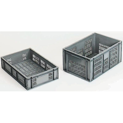 Schoeller Allibert 20L Grey PP Medium Storage Box, 120mm x 400mm x 600mm