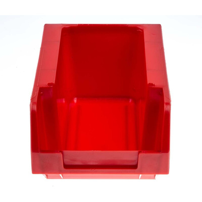 RS PRO PP Storage Bin, 80mm x 109mm, Red