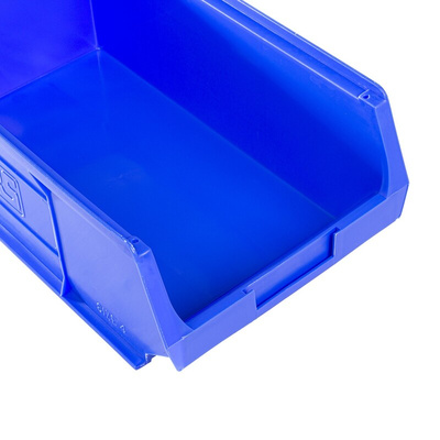 RS PRO PP Storage Bin, 130mm x 239mm, Blue