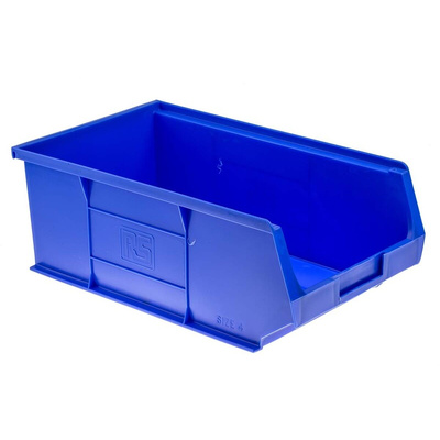 RS PRO PP Storage Bin, 130mm x 239mm, Blue
