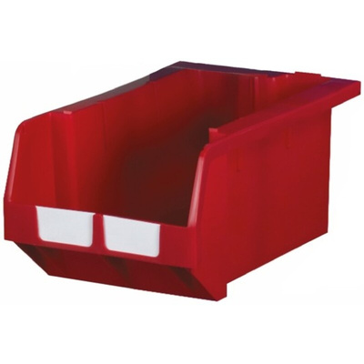 RS PRO PP Storage Bin, 246mm x 335mm, Red