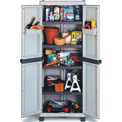 2 Door PP Lockable Floor Standing Storage Cabinet, 1818 x 700 x 438mm